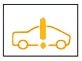 Индикатор желтого автомобиля с восклицательным знаком