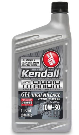 Моторное масло Kendall GT-1 High Mileage Synthetic Blend 10W-30 0,946 л